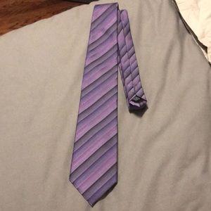 Stafford Purple and Grey Striped Tie